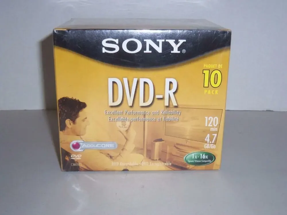 Sony DVD-R 10 Pack New 4.7 GB 120 Minute Min Disc -111732